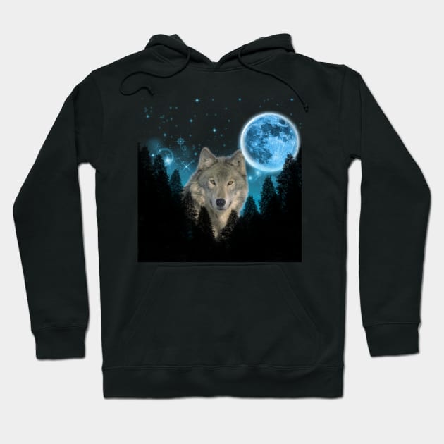 Wolf StarLight Hoodie by Ratherkool